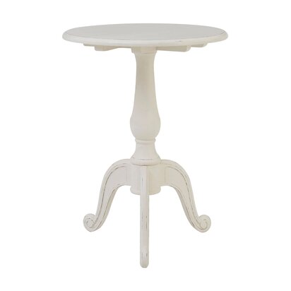 Loire Round White Pedestal Table