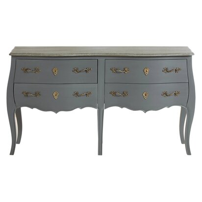 Loire Dark Grey 4 Drawer Sideboard