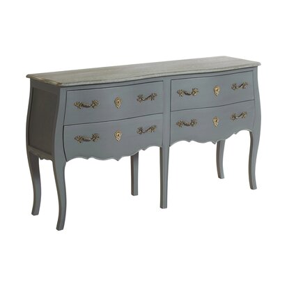 Loire Dark Grey 4 Drawer Sideboard