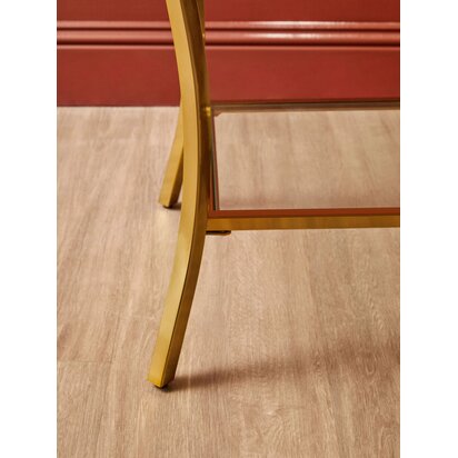 Rosisfield Townhouse Mirror Side Table with Gold Legs