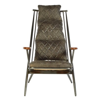 Hoxton Genuine Grey Leather Chair