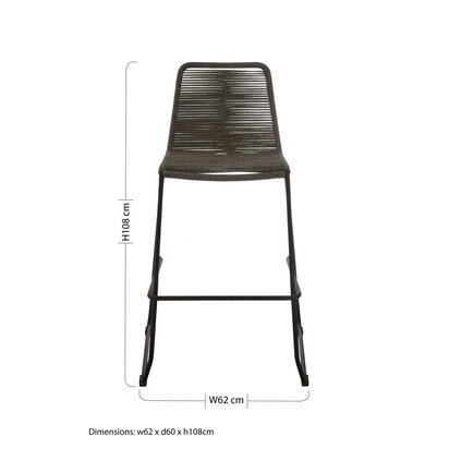 Sisal Grey Rope Bar Chair