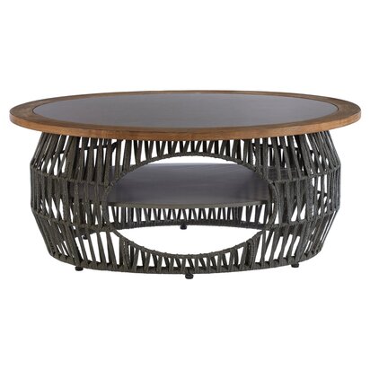 Opus Grey Woven Rope and Stone Coffee Table