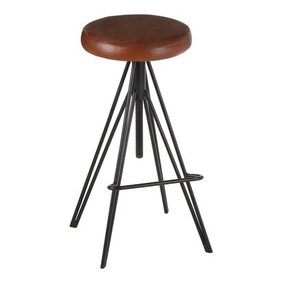 Deliselle Round Leather Stool