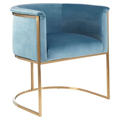 Cleabourne Blue Velvet Chair