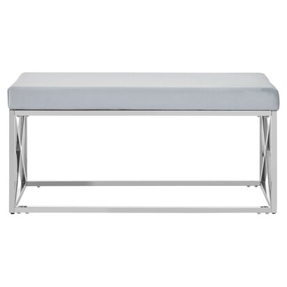 Allure Light Blue Velvet Bench