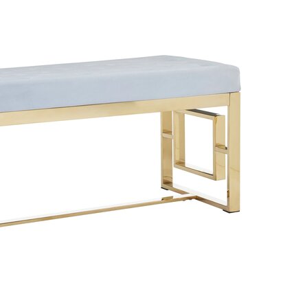 Fenonwell Powder Grey Tufted Bench