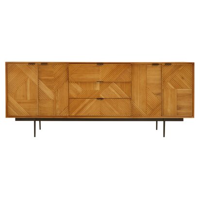 Jakara Natural Finish Console Table with 2 Drawers