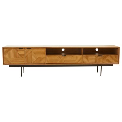 Jakara Natural Finish Coffee Table with Drawers