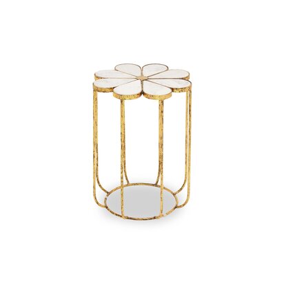 Rabia Petal Coffee Table With Mirrored Top