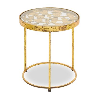 Rabia Petal Coffee Table With Mirrored Top