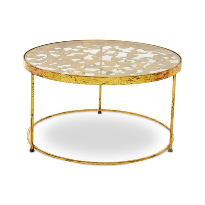 Rabia Petal Coffee Table With Marble Top