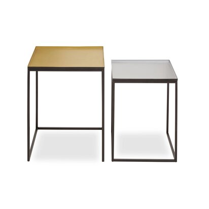 Rabia Petal Side Table With Marble Top