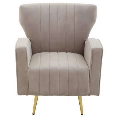 Tamra Round Bright Pink Velvet Gold Leg Footstool