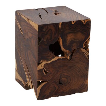 Inventivo Gold Flower Design Side Table