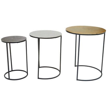 Inventivo Mosaic Top Gold Base Side Table
