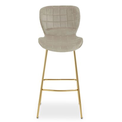 Warton Black Velvet Bar Chair