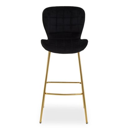 Warton Grey Velvet Bar Chair