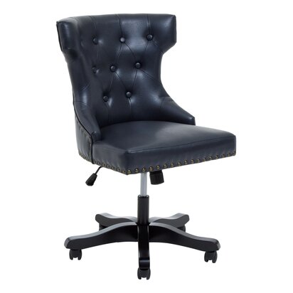 Washington Natural Fabric Home Office Chair with Wooden Base