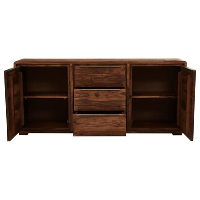 Sarter Black Mango Wood Chest of 4 Drawers