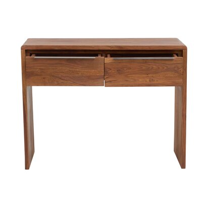 Sarter Two Drawer Black Mango Wood Console Table