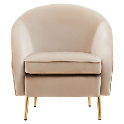 Yasmeen Silver Grey Velvet Armchair