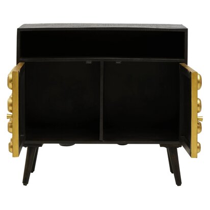 Templar Set of 2 Gold Finish Side Tables and Stools