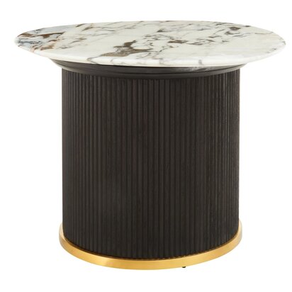 Vieste White Marble Effect Console Table