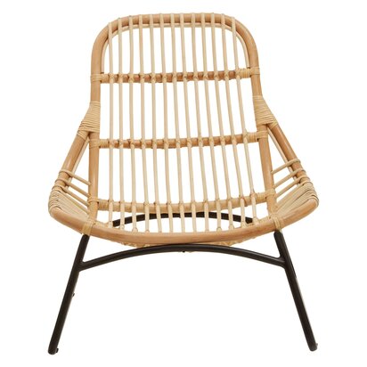 Java Black Rattan Peacock Accent Chair