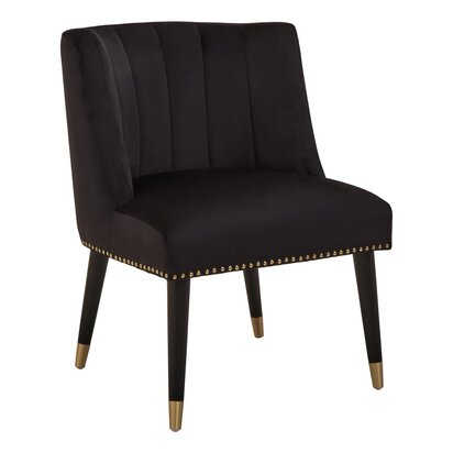 Haley Mink Velvet Round Tufted Footstool