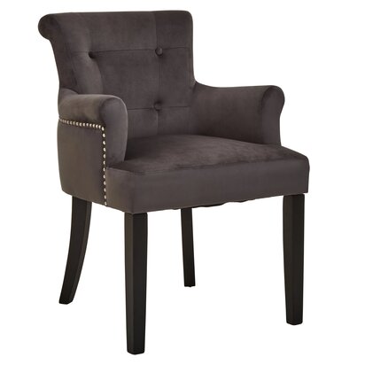 Haley Beige Velvet Round Tufted Footstool
