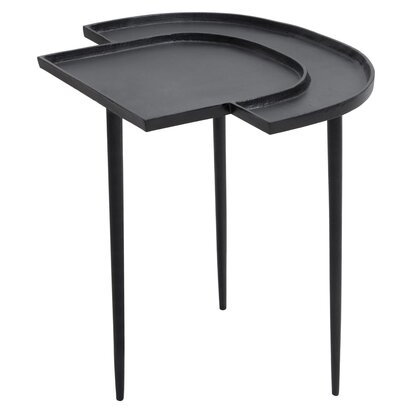 Cardoba Set of Two Black Shagreen Effect Console Tables