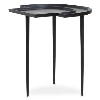 Cardoba 1 Drawer Black Shagreen Effect Side Table