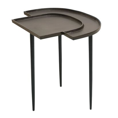 Cardoba 1 Drawer Black Shagreen Effect Side Table
