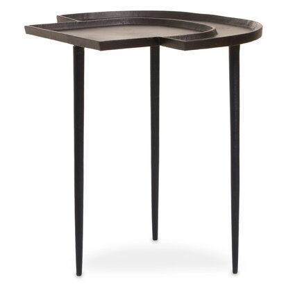Cardoba Set Of Two Gold and Black Shagreen Effect Tray Side Tables
