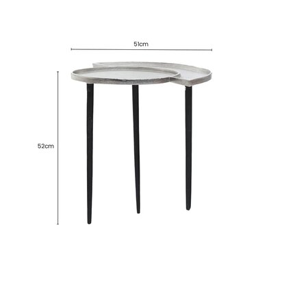 Cardoba Set Of Two Gold and Black Shagreen Effect Tray Side Tables