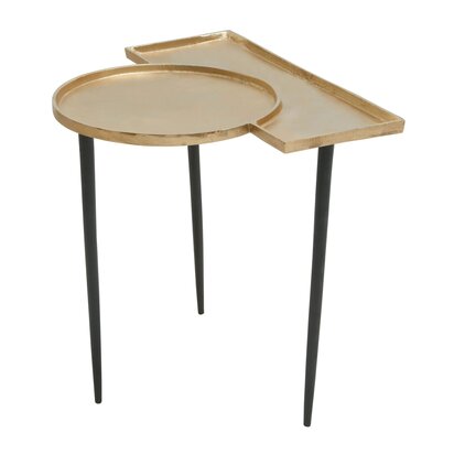 Cardoba Gold and Black Shagreen Effect Two Tier Serving Trolley