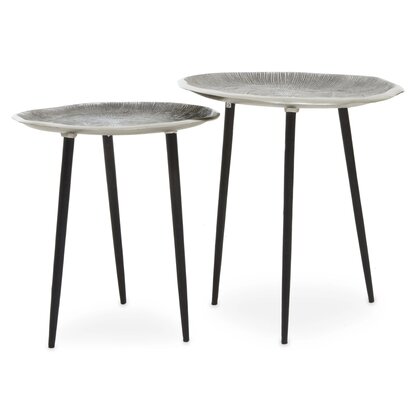Cardoba Round Black Shagreen Effect Side Table or Stool