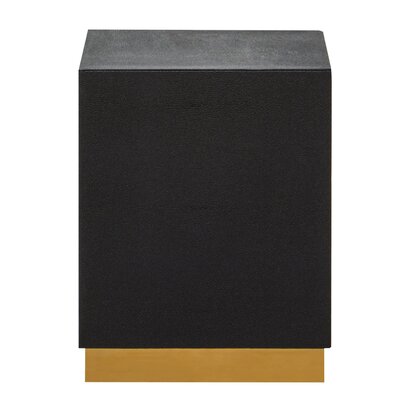 Jaipur Black Velvet And Gold Finish Stool