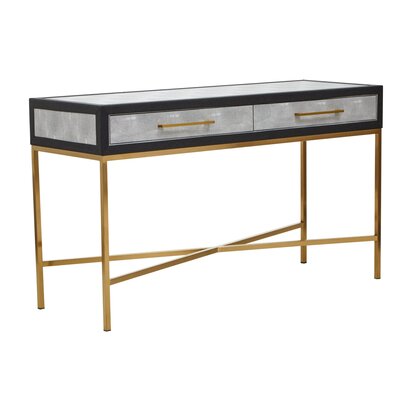 Jaipur Black Velvet And Copper Finish Stool