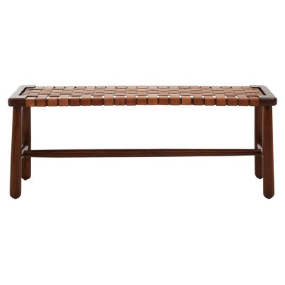 Kensington Townhouse Hair on Leather Round Side Table