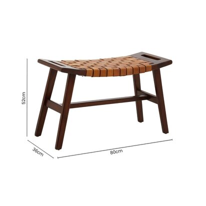 Hampstead Acacia Wood Side Table with Silver Legs