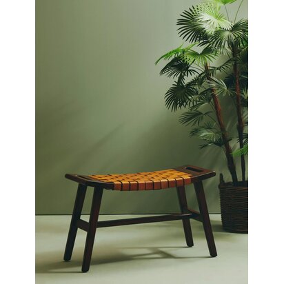 Hampstead Acacia Wood Side Table with Silver Legs