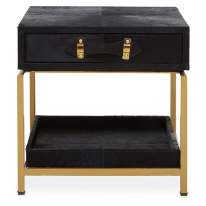 Cefena White and Black Berber Style Mango Wood Chair