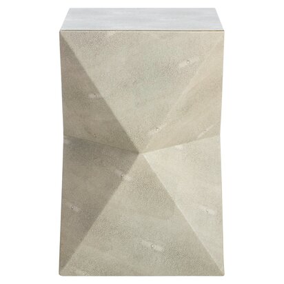 Amira White Top Gold Base Side Table
