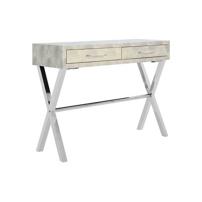 Amira White Top Gold Base Side Table