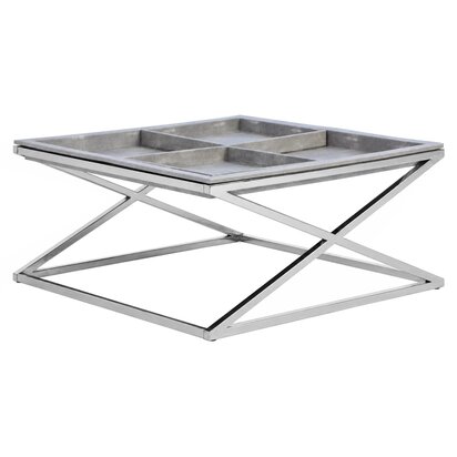 Amira Blue Enamel Nest Of Two Tables.