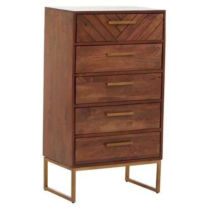 Vogue Glass Top and Matt Gold Slatted Side Table
