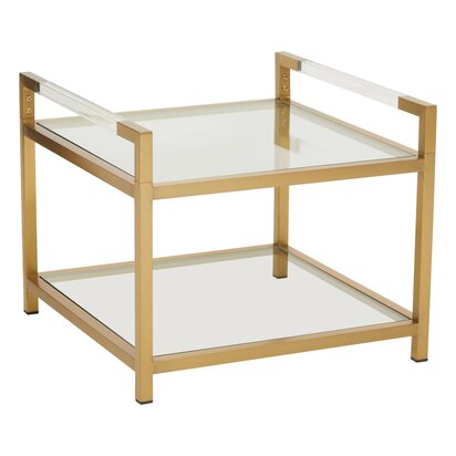 Corra Side Table With Black Marble Top