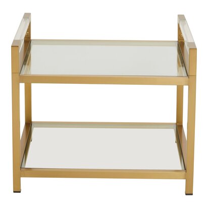 Corra Side Table With Round Wooden Top